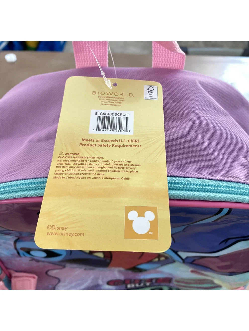 Cute But Weird Cartoon Character Kids Backpack in Blue and P